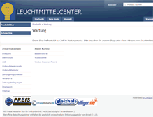 Tablet Screenshot of leuchtmittelcenter.com